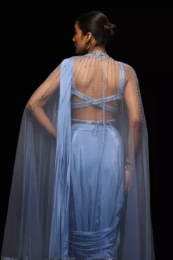 Celestial drape saree