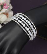 White color rhinestone kids bracelet