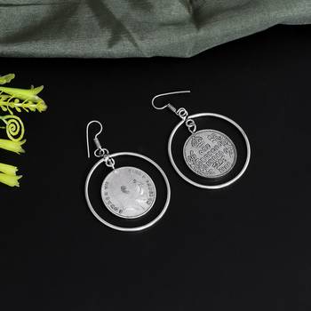 Silver color oxidised earrings 1