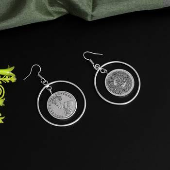 Silver color oxidised earrings 1
