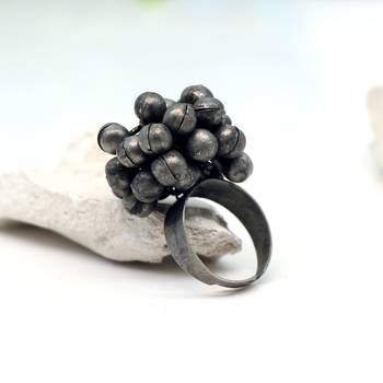 Silver color oxidised ring 1