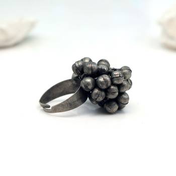 Silver color oxidised ring 2