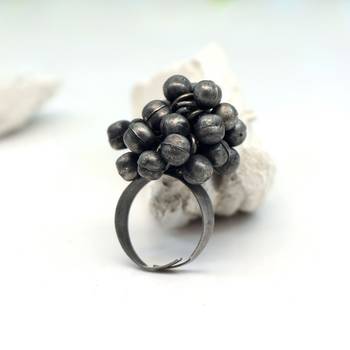 Silver color oxidised ring 3