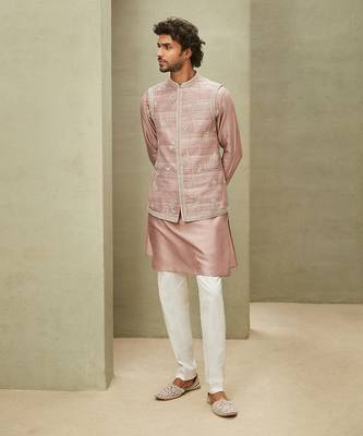 The reimagined rose pink jodhpuri jacket 1