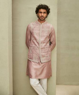 The reimagined rose pink jodhpuri jacket 2
