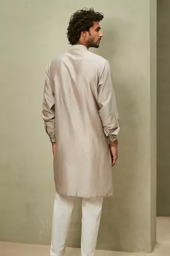 The contemporary classic grey kurta set