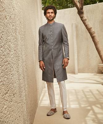 The global indian grey kurta set 1