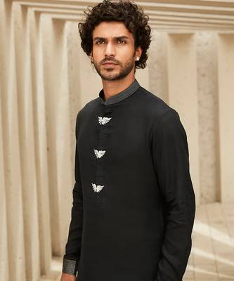 The winged black kurta set 5