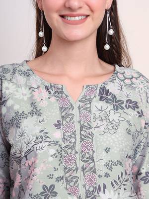 Casual Wearing Grey Colour Short Kurti for Formal Looks 3