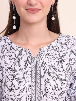 Casual Wearing White Colour Short Kurti for Formal Looks 3