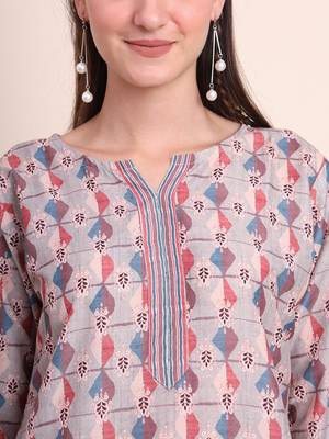 Casual Wearing Cream Colour Short Kurti for Formal Looks 3