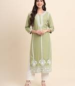 Pista Colour Ethnic Rayon Kurti