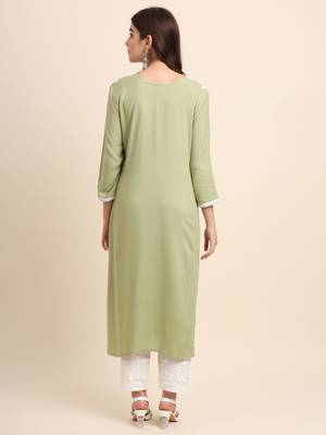 Pista Colour Ethnic Rayon Kurti 2