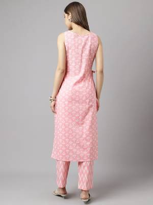 Fancy Pink Colour Partywear Kurti Bottom Set For Girlish Looks 2