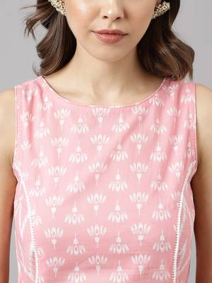 Fancy Pink Colour Partywear Kurti Bottom Set For Girlish Looks 3