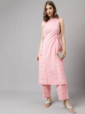 Fancy Pink Colour Partywear Kurti Bottom Set For Girlish Looks 5