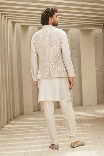The timeless indian offwhite jodhpuri jacket