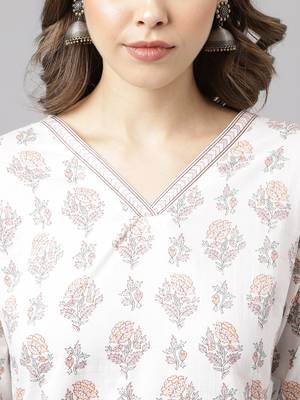 Fancy White Colour Partywear Kurti Bottom Set For Girlish Looks 3