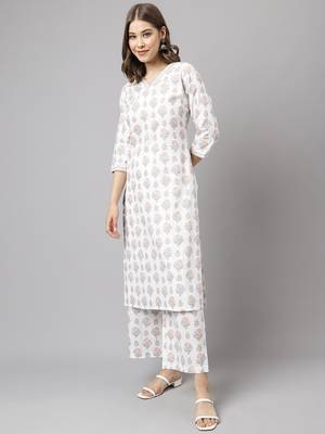 Fancy White Colour Partywear Kurti Bottom Set For Girlish Looks 4