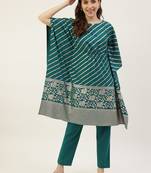 Trending Green Colour Kaftan With Bottom For Elegant Looks