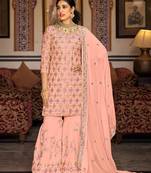 Designer Peach Colour Palazzo Dress For Ethnic Looks