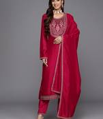 Fancy Red Colour Ethnic Dress For Trendy Party Looks