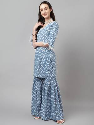 Blue Colour Girlish Partywear Dress For Trendy Looks 4