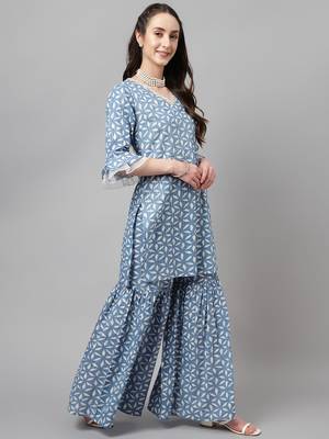 Blue Colour Girlish Partywear Dress For Trendy Looks 5
