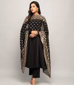Black Colour Ethnic Girlish Dress For Partywear Looks