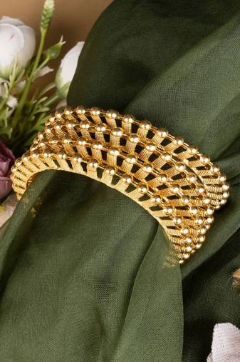 Traditional South Indian Gold Plated-Plated Bangles Set