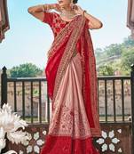Heavy Work Maroon Designer Wedding Wear Indian Saree