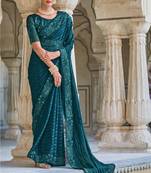 Rama Designer Heavy Partywear Ethnic Saree For Classy Looks