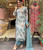 Fancy Grey Colour Ethnic Dress For Trendy Party Looks
