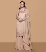 Fawn embroidered kurta set