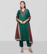 Emerald green kurta set
