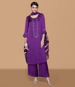 Deep purple kurta set