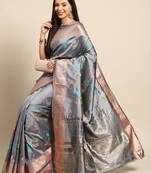 Soft Cotton Silk With Colourful Thread Embroidery Saree With Blouse