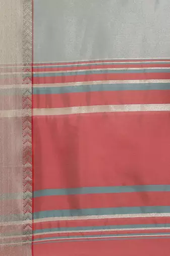 Cotton Silk Linen Blend Golden Border Saree With Blouse