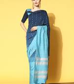 Riva Enterprise Women'S  Shaded Saree With Zari And Sequins Wieving