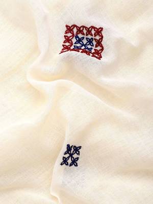 linen cotton thread embroidered saree 4