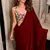 Red Satin Plain Saree with Blouse