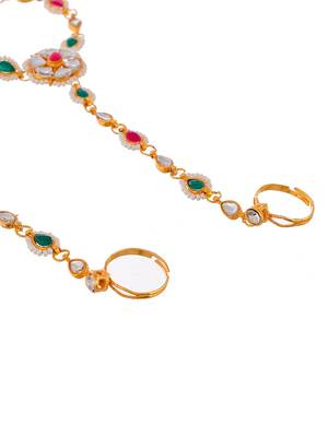Set of 2 gold toned ring bracelet hathful 4