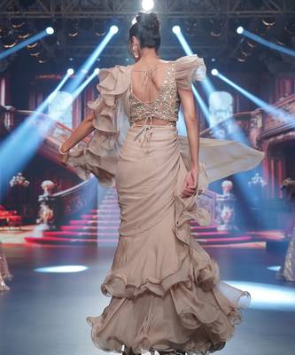 The spree twirl ruffle saree 3
