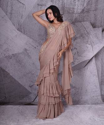The spree ruffle saree 2