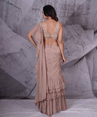 The spree ruffle saree 3