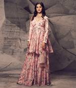 The pink floral peplum set