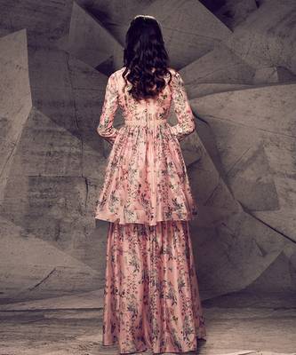 The pink floral peplum set 3