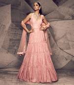 The pink floral anarkali