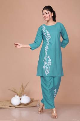 Printed Cotton Co - ord set - Plus Size 2