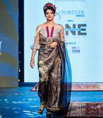 Silver skirt saree set